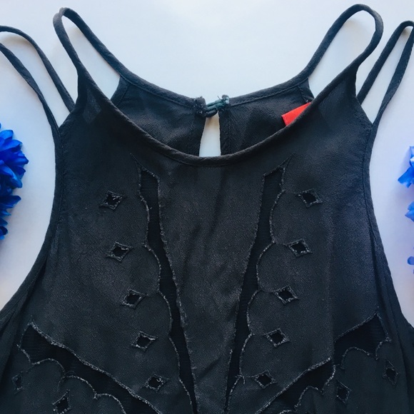 AKIRA High Scoop Neck Tank with Mesh Cutouts - Picture 4 of 6